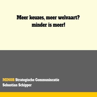 Meer keuze meer welvaart?