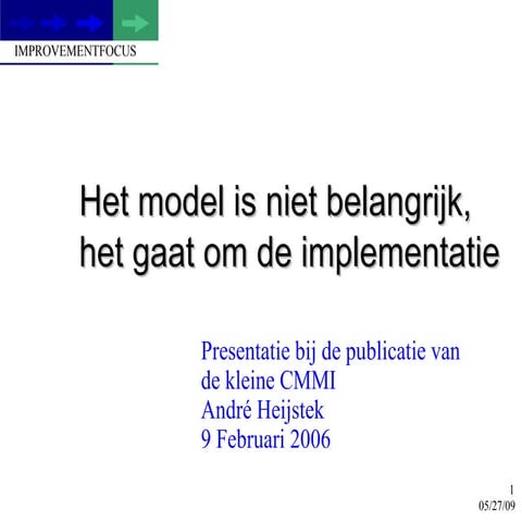 Interpretatie van CMMI