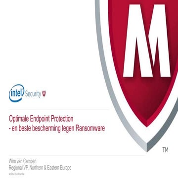 Presentatie McAfee: Optimale Endpoint Protection 26062015