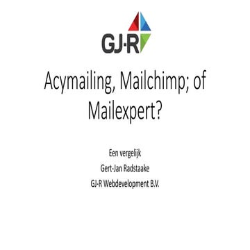 Presentatie nieuwsbrieven joomladagen