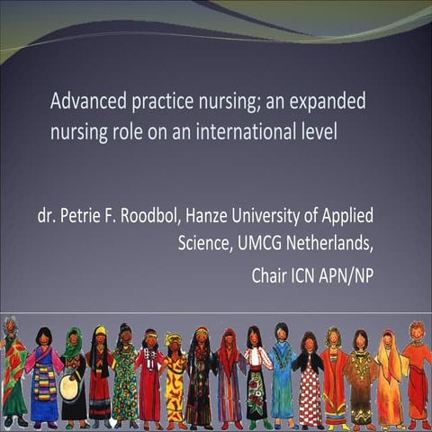 Advanced practice nursing; an expanded nursing role on an international level 