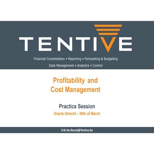 Oracle Profitability and Cost Management - PCMCS