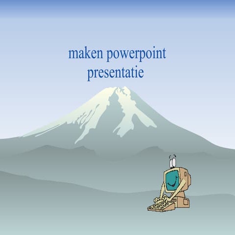 Hoe maak ik een Powerpoint presentatie in Windows 2003