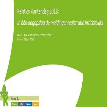 Rick Middendorp & Robbert Corvers - In één oogopslag de meldingenregistratie ...