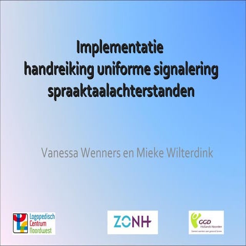 Presentatie scholing 6 februari 2015