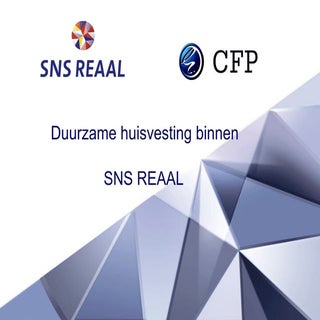 Duurzame Huisvesting binnen SNS Reaal