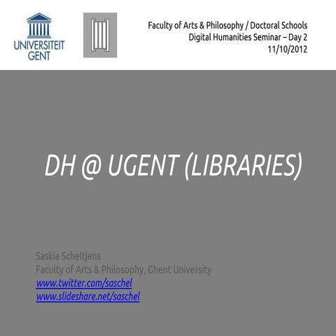 DH at UGent Libraries