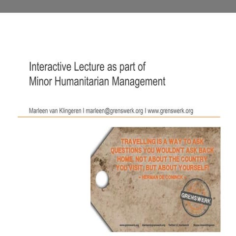 Presentatie stress & security in humanitarian action