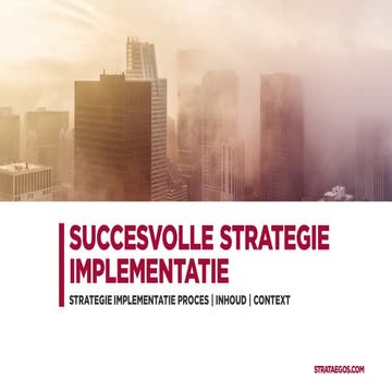 Presentatie | Succesvolle Strategie Implementatie