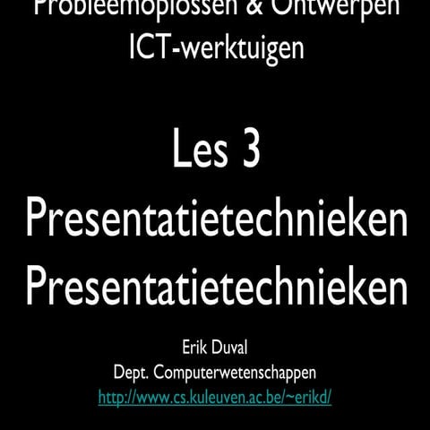 Presentatie technieken | PPT