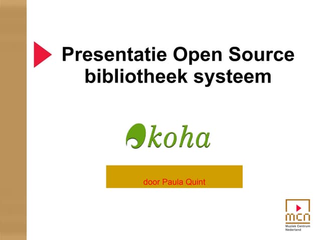 Presentatie ILS Koha