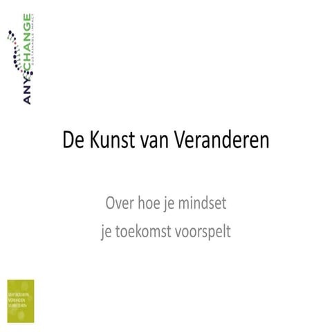 Presentatie De Kunst van Veranderen | PPT