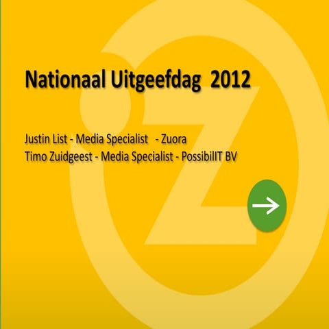 Presentatie Timo Zuidgeest- NUD 2012