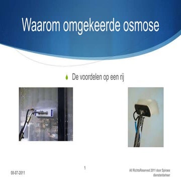 Presentatie Osmose water | PPT