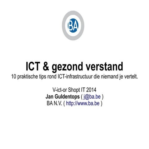 ICT & Gezond verstand