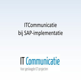 SAP-implementatie communicatie