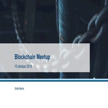 meetup 11102018 - De keuzes te maken bij Blockchain