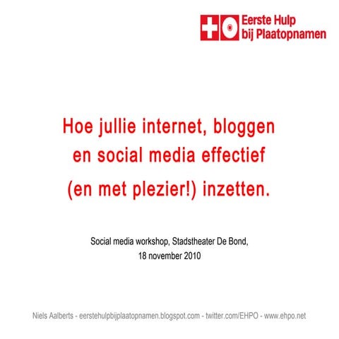 Presentatie workshop stadstheater oldenzaal 18 november 2010