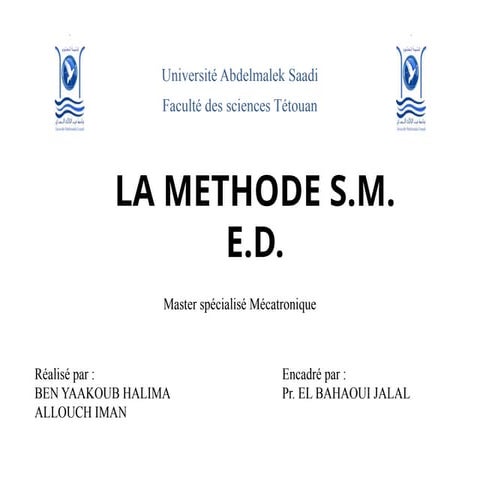 Application de la methode SMED | PPTX