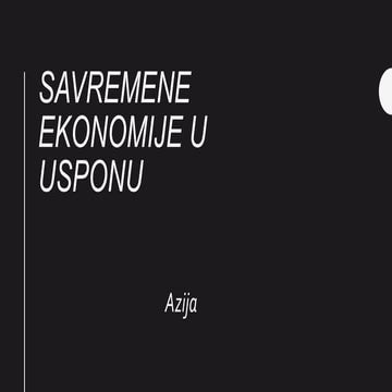 Savremena ekonomija azije 