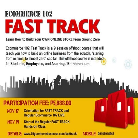 Ecommerce 102 Webinar -  Income Producing Machine