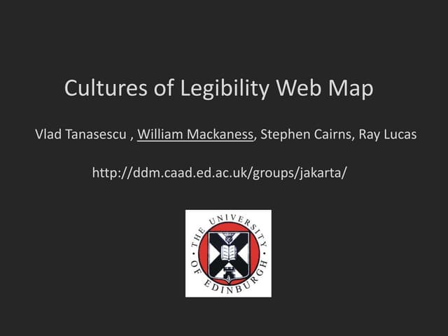 Cultures of Legibility Web Map