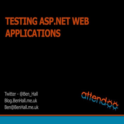 Testing ASP.net Web Applications