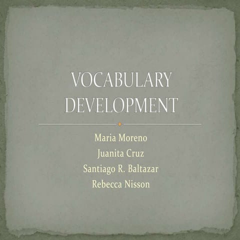 vocabulary development