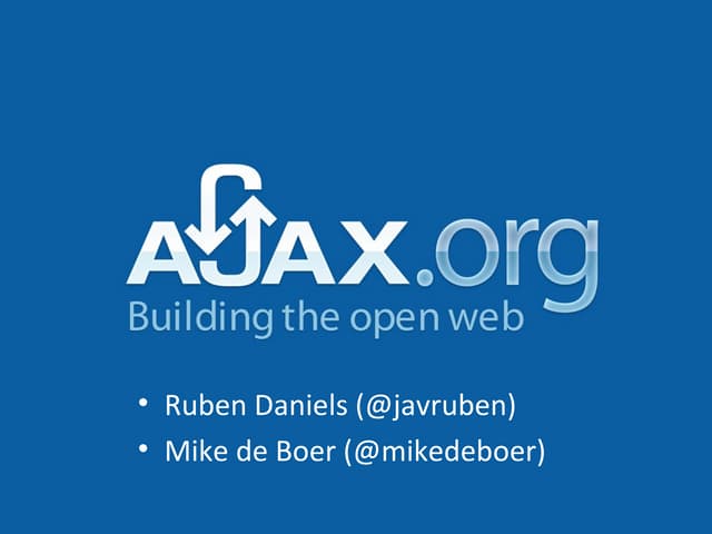 Building real-time collaborative apps with Ajax.org Platform