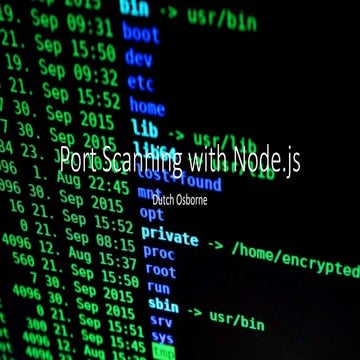 Port Scanning with Node.js