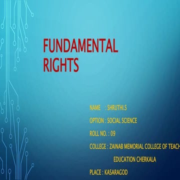 FUNDAMENTAL RIGHTS