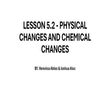 Changes in matter - Science grade 5 | PPTX