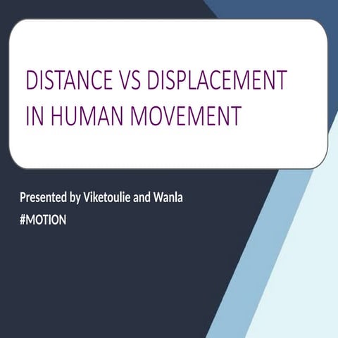 Distance Vs Displacement Biomechanics Presentation | PPTX