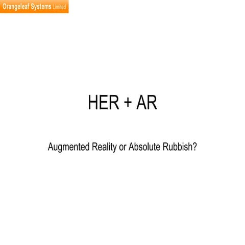 Augmented Reality Presentation