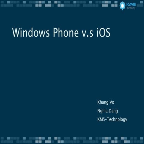 Windows Phone 7 v.s iOS Development