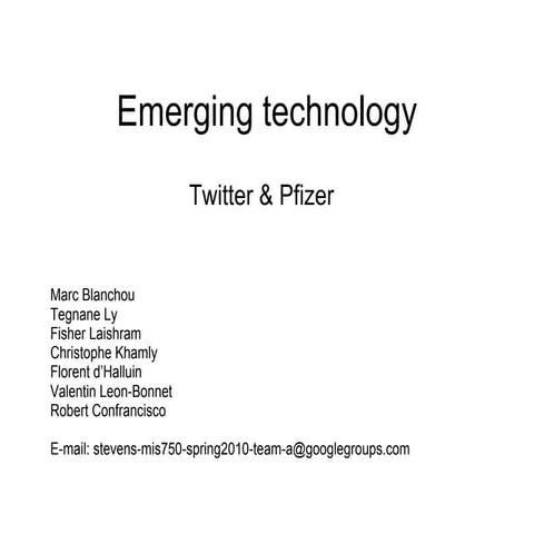 Twitter Strategy: Pfizer (Pharmaceutical Industry)