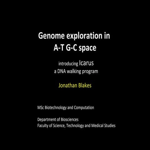 Genome Exploration in A-T G-C space (mk1)