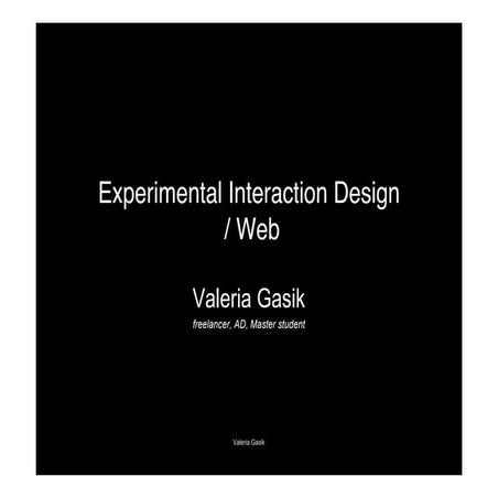 Web interaction design from graphic designer's perspective