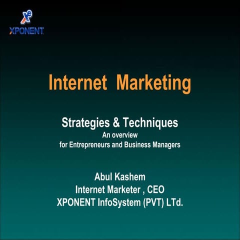 Overview of Internet Marketing