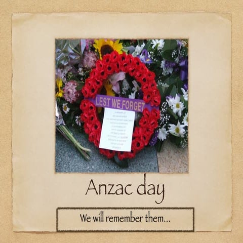 Anzac keynote