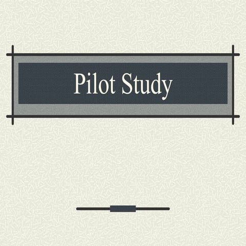 sURVEY PILOT STUDY