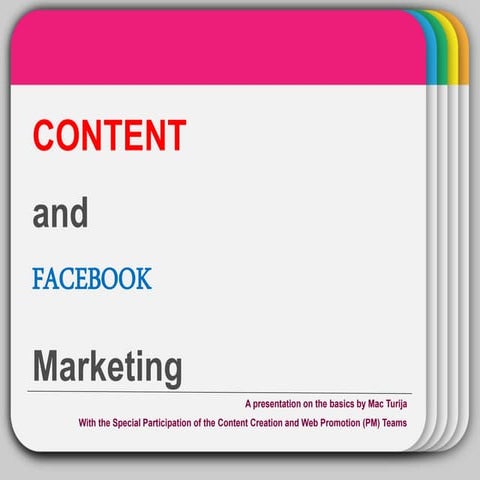 Content and Facebook Marketing