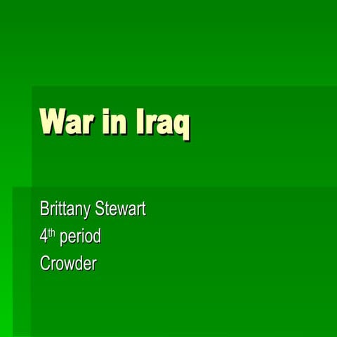 war in iraq