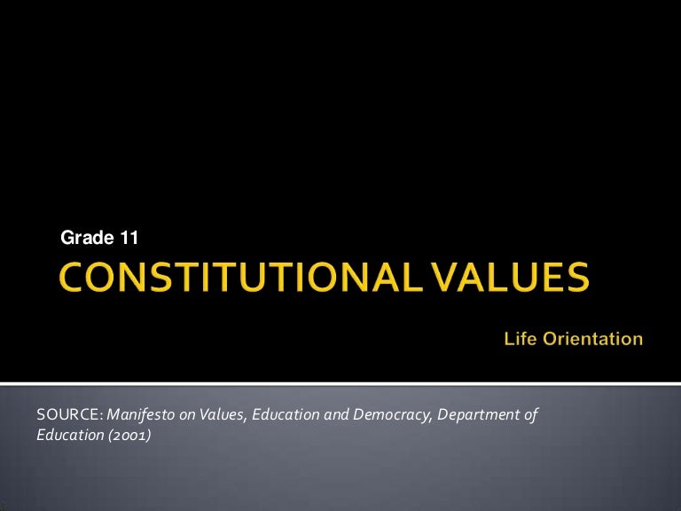 Constitutional Values