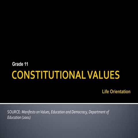 Constitutional Values