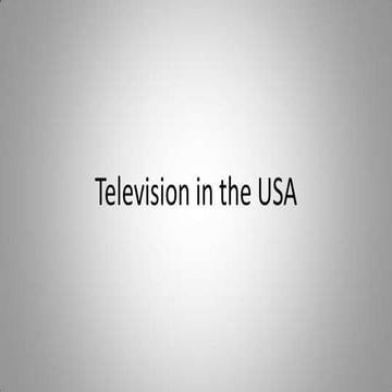Television in the USA