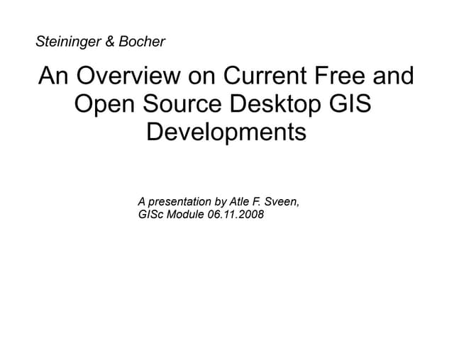 FOS Desktop GIS
