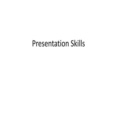 Presentation