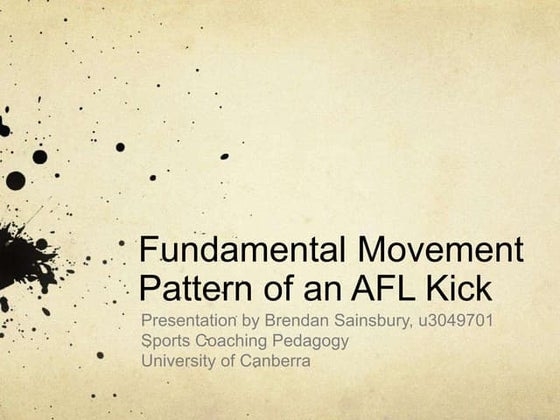 Attacking Patterns and Ball Movement in AFL | PPT