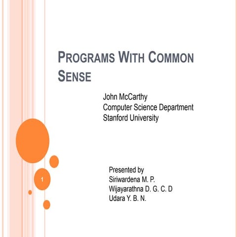 Programs With Common Sense